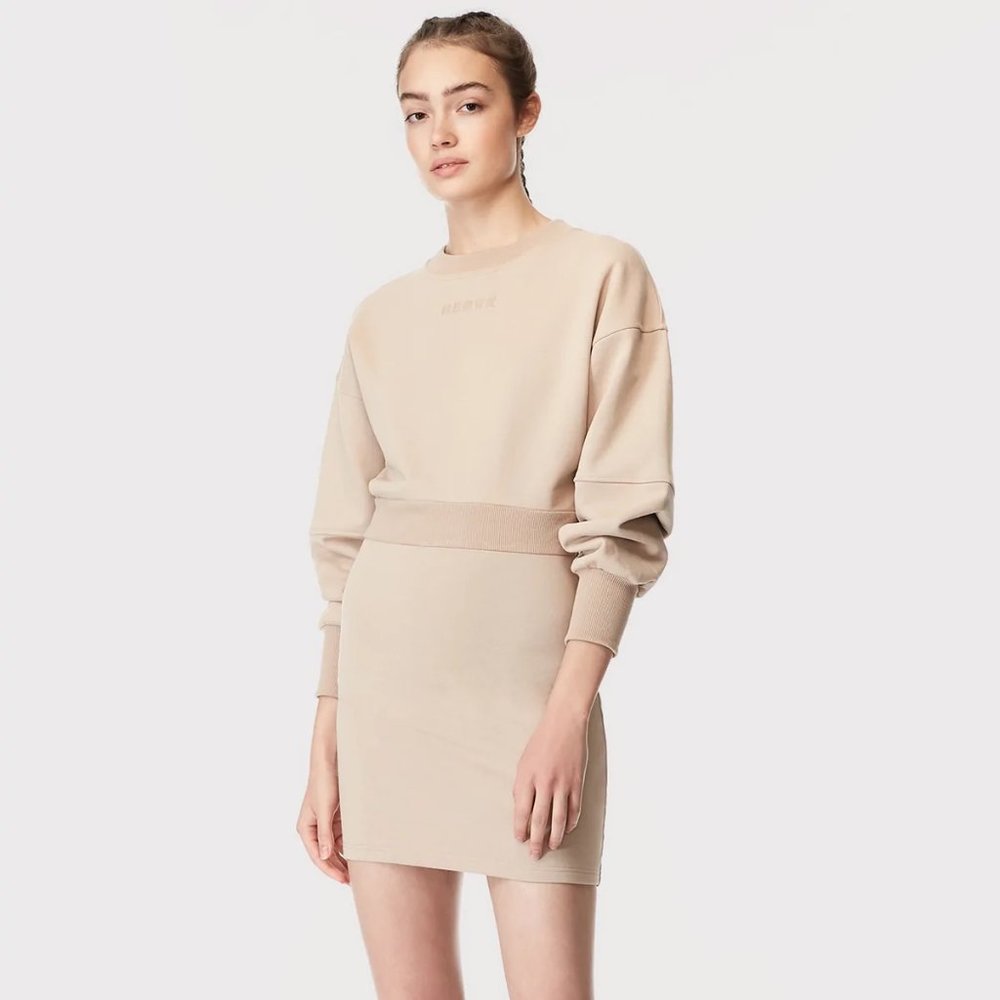 HERVE LEGER MINI SWEATSHIRT DRESS